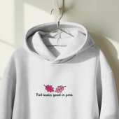 Herfst ziet er goed uit in roze trui hoodie