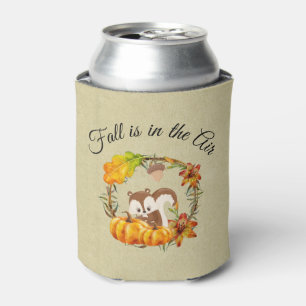 Herfst zit in Air Typografie met Squirrel Blikjeskoeler