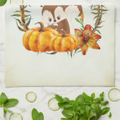 Herfst zit in Air Typografie met Squirrel Theedoek (Gevouwen)