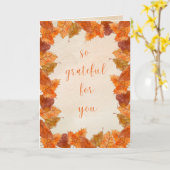 Herfst "Zo dankbaar voor u" Dank u Thanksgiving Kaart (Gele Bloem)