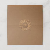 Herfst Zonnebloem Gevouwen Plaats Kaarten (Buitenkant ongevouwen)