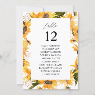 Herfst Zonnebloem Kabelnummer Zitkuur Kaart