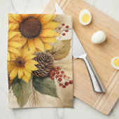 Herfst Zonnebloem Keuken Handdoek (Quarter Fold)