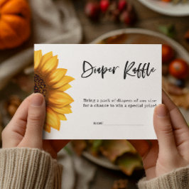 Herfst Zonnebloem | Luierloof | Baby shower Informatiekaartje