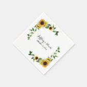 Herfst Zonnebloem Rustic Barn Country Wedding Servet (Hoek)