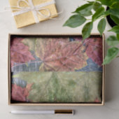 herfst zonnebloem Rustic Brown Maple Leaves Tissuepapier (Geschenk)