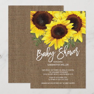 Herfst Zonnebloemen Neutraal Baby shower Kaart