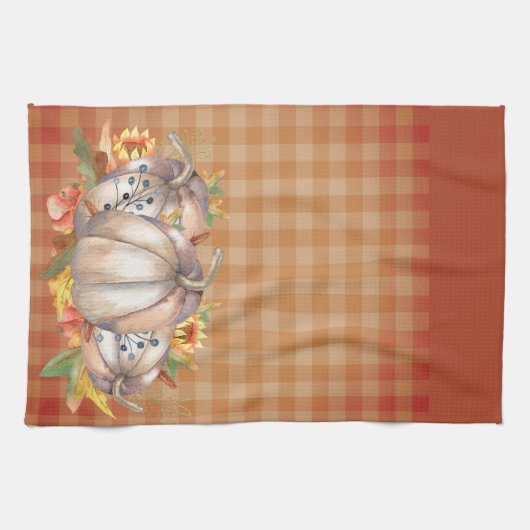 Herfst Zonnebloemen & Oogst Pompoenen Theedoek (Horizontaal)