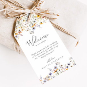 Herfst Zonneschijn Elegante Wildflower Wedding Wel Cadeaulabel