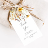Herfst Zonneschijn Wildflower bruiloft Dank u Cadeaulabel