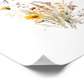 Herfst Zonneschijn Wildflower Kaarten en geschenke Poster (Hoek)