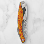 Herfst zonnig glanzend blad design kurkentrekker (Achterkant)