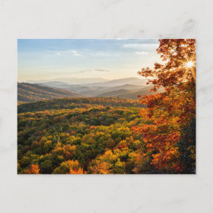 Herfst Zonsondergang North Carolina Briefkaart