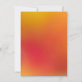 Herfst Zonsondergang Sinaasappel Blend Bruiloft Kaart (Achterkant)