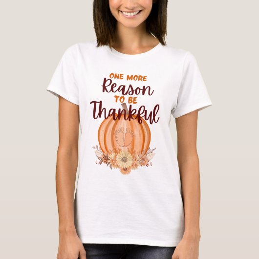 Herfst Zwangerschap Aankondiging T-shirt (Voorkant)