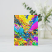 Herfst - zware acryl en papier feestdagenkaart (Staand voorkant)