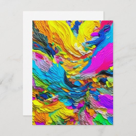 Herfst - zware acryl en papier feestdagenkaart (Voorkant / Achterkant)