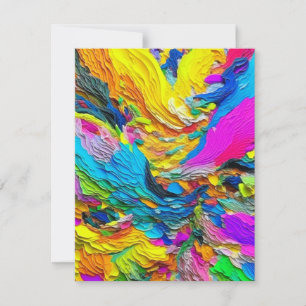 Herfst - zware acryl en papier feestdagenkaart