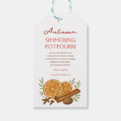 Herfstachtig sudderend potpourri cadeaulabel (Voorkant)