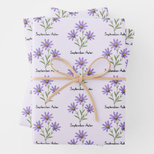 Herfstasterbloemen Inpakpapier Vel