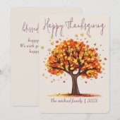 herfstb feestdagenkaart (Voorkant / Achterkant)