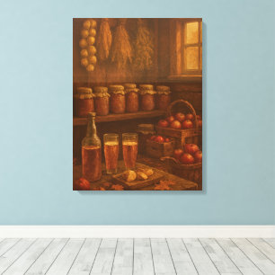 Herfstbeloning - Gouden Oogstviering Canvas Afdruk