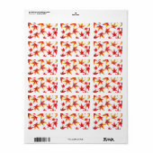 Herfstblad Adreslabel Etiket (Full Sheet)