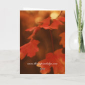 Herfstblad Bedankkaart (Achterkant)
