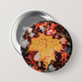 herfstblad-Button Ronde Button 7,6 Cm (Voorkant /achterkant)
