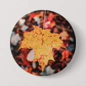 herfstblad-Button Ronde Button 7,6 Cm (Voorkant)