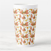 Herfstblad en eikels latte mok (Voorkant)
