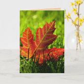 HERFSTBLAD KERSTKAART THANKSGIVING KAART (Gele Bloem)