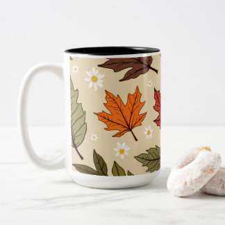 herfstblad-mok tweekleurige koffiemok
