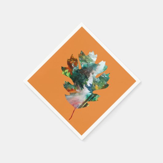 Herfstblad Papieren servetten (Hoek)