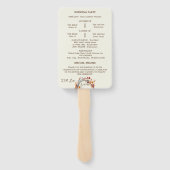 Herfstblad Rust Bloemen Huwelijksprogramma Handwaaier (Achterkant)