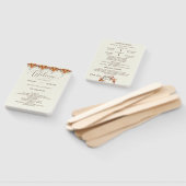 Herfstblad Rust Bloemen Huwelijksprogramma Handwaaier (Niet-gemonteerd)