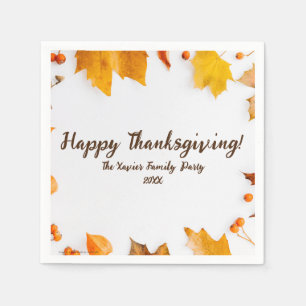 Herfstblad Thanksgiving-dinerfeest Servet