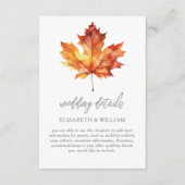 Herfstblad Trouwdetails Informatiekaartje (Voorkant)
