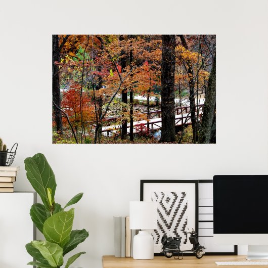 Herfstbladeren aan bomen in Arkansas Waarde Poster (Thuiskantoor)