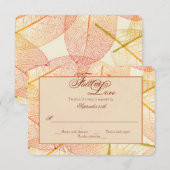 Herfstbladeren antwoordkaart RSVP kaartje (Voorkant / Achterkant)