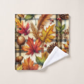 Herfstbladeren bad handdoek (Wasdoekje)