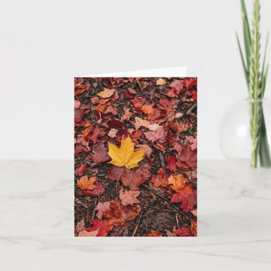 Herfstbladeren bedankkaart (Voorkant)