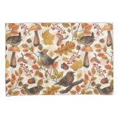 Herfstbladeren, bessen, paddenstoelen en winterkon kussensloop (Voorkant-Rechts)