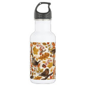 Herfstbladeren, bessen, paddenstoelen en winterkon waterfles (Voorkant)