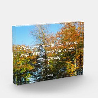 Herfstbladeren & blauwe lucht - gepersonaliseerd fotoblokken