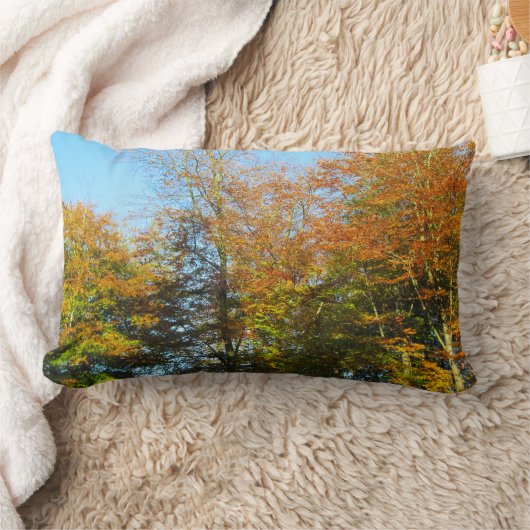 Herfstbladeren & blauwe lucht - gepersonaliseerd kussen (Deken)