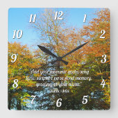 Herfstbladeren & Blauwe Skies - Custom Vierkante Klok