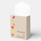 Herfstbladeren Bruiloft Bedankdoosjes (Geopend)