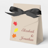 Herfstbladeren Bruiloft Bedankdoosjes (Voorkant Zijde)