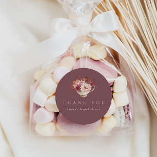 Herfstbladeren Bruiloft Thee Favor Ronde Sticker